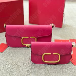 Kvinnor Luxury Handbag Ruck Stud Guld Buckle Shoulder Bags Designer Chain 2 Storlek Hobo Hot Pink Handväskor Crossbody Lady Purse