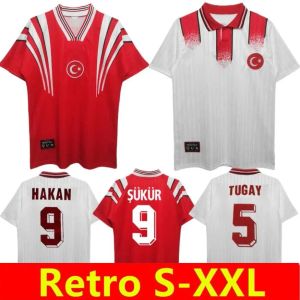 1996 Turkey Retro Soccer Jersey Home 96 98 Hakan Rustu Basturk Tosun Arda Kalhanos UGC Shirt Burak Chemists Day Turkiye National Team Football shirts