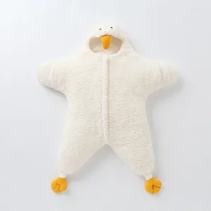 Coperte Simpatico Anatroccolo Indumenti Da Notte Per Bambini C'è Senso Di Sicurezza Nato Sacco A Pelo Soffice Cartone Animato All'aperto Mantieni La Coperta Calda 0-7 Mesi