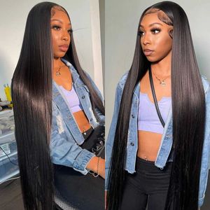 Synthetic Wigs Bone Straight Lace Front Wigs Human Hair Brazilian Wet And Wavy Transparent Wigs For Women 13x4 Hd Lace Frontal Human Hair Wig 240329