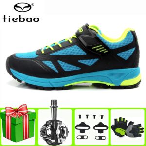 Boots Tiebao Pro Leisure Cycling Shoes Mountain Bike Mtb Shoes Men Blue Mountain Bike Sneakers Riding Cycling Women Triathlon Shoes