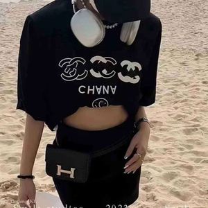 Chanelpurses gömlek tasarımcısı kadınlar tişört kapşon şort kısa kollu rahat spor çift rahat Kore versiyonu ins chanelshoes gömlek Chanells gömlek 599