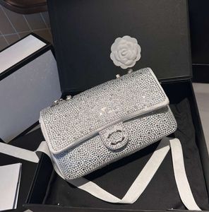 High quality designer bag diamond chain crossbody cc series shoulder woc luxury handbag mobile phone wallet womens flip fashion all match