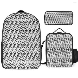 Backpack Chess Black Board Game 3 In 1 Set 17 Inch Lunch Bag Pen Sports Activities Novelty Firm Field Pack Comfortable