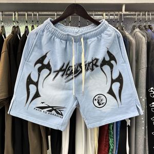 Men's Shorts Hellstar Casual Oversize Pure Cotton Tide Brand Vintage Sport Basketball Streetwear for Men Haikyuu Graphic Shorts 399