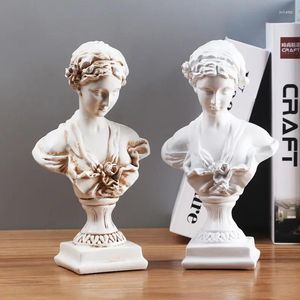 Dekorativa figurer Staty Harts Home Decor Nordisk dekoration Skulptur Modern konststatyer för figurgril