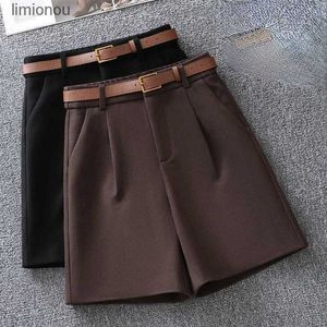 Women's Shorts Summer AutumnSashes All-match Fashion Shorts for Women 2022 Korean Womens Clothes Spring High Chic High Casual Pants WomenC243128