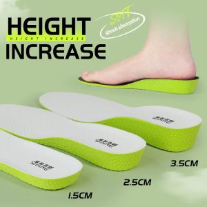 Insulor 1 par höjd Ökning Insulor för kvinnors båge Stöd Bekväma insula Sneakers Heel Lift Pu Memory Foam Shoes Pads Sole Men