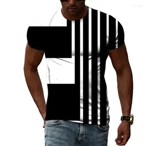 Camiseta masculina maré verão moda imagem abstrata t-shirts casual impressão camisetas hip hop personalidade em torno do pescoço manga curta topos