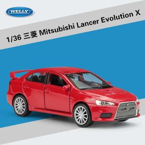 Diecast Model Cars Welly 1 36 Mitsubishi Lancer Evolution X Alloy Pull Back Toys Car Model Vehicles B24L2403