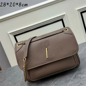 Designer-Tasche, Kette, Umhängetasche, Schulterklappe, Handtasche, Elefantenmuster, Leder, Reisen, Damen, Schaffell-Tragetaschen, silberfarbene Hardware-Geldbörse