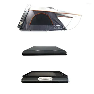 Tält och skyddsrum Camping Waterproof Triangular Box Rooftop Aluminium Hard Shell Car taktält med rack