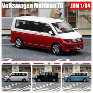 Carros modelo fundido 1 64 Volkswagen T6 Multivan MPV Van modelo em miniatura 1/64 rodas grátis carro de brinquedo veículo coleção de liga fundida presente para meninos KidL2403