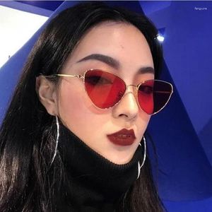 Sunglasses Light Weight Summer Vintage Metal Retro Women Cateye Fashion Men Eyewear Sun Glasses Mirror Shape