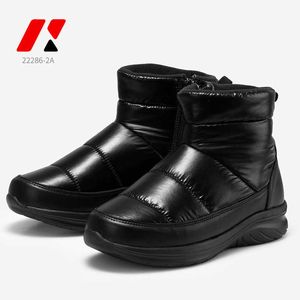 Hbp não-marca atacado eva sola mais quente pé botas de neve ao ar livre sapatos à prova dwaterproof água fundo grosso redondo inverno para mulher