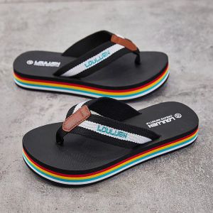 Flops Fashion Rainbow Flip Flip Platform Platform Sliper Women Summer Slifori da spiaggia per esterni Donne Flip da donna morbido