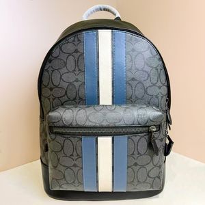 럭셔리 Sacoche West Backpack 디자이너 가방 남자 책장 여자 어깨 스트라이프 꽃 백 팩 백 거울 가죽 토트 크로스 바디 남성 스포츠 체육관 가방 가방