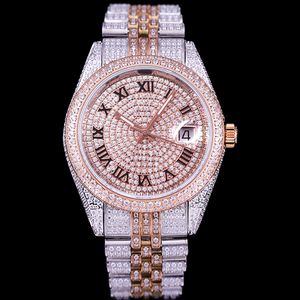 Diamond Watch Erkek Tasarımcı İzler Otomatik Mekanik 2824 Hareket Su Geçirmez Erkekler Bilezik Safir İş Paslanmaz Çelik 41mm Kol saati Montre De Luxe