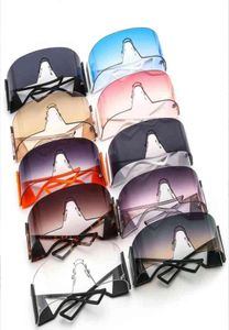 Óculos de sol Y2K feminino sem aro óculos de sol marca de luxo oversized proteção UV400 20211365698