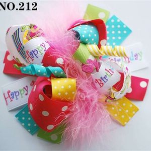 New Style Birth Line Bow Girl Clip Handmade Birthday Printed Hot Selling Hair Accessories