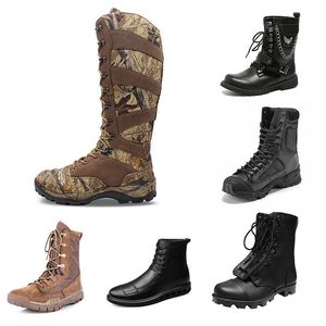 Hbp sapatos de segurança masculinos, sem marca, tornozelo alto, à prova d'água, couro de inverno, zíper, trabalho, motocicleta, caça, caminhada, bota