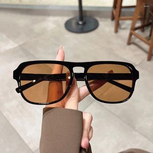 Sonnenbrille Mode Stil Trendy UV400 Schutz Quadratische Form Weibliche Sonnenbrille Fahren Angeln Männer