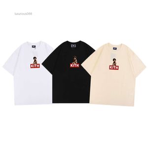 Magliette da uomo di design Kith Camicia da donna Kith da uomo di alta qualità Sletter stampata Moda Essent Us Size Abbigliamento di marca