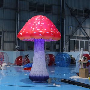wholesale Fungo gonfiabile realistico con luci a led 2 metri di alta festa Funghi realistici Puntelli Giocattoli decorativi con ventilatore
