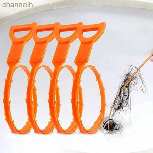 Other Household Cleaning Tools Accessories Random Color 5PCS/Set Sink Pipe Dredger Water Channel Drain Cleaner Hair Sewer Filter Clogging Floor Wig Removal 240318