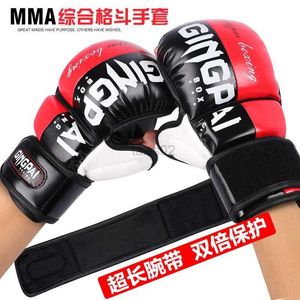 Protective Gear MMA Fight Training Sparing Gloves Muay Thai Gloves Muay Thai Grappling Glove Sanda Pads Box Taekwondo Boxers Gloves yq240318