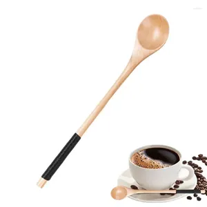 Spoons Wooden Mixing Spoon Tasting Honey Chef For Stirring Boiling Coffee Tea