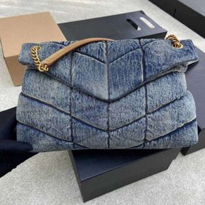 Top luxury bags Washed Denim messenger bag LOULOU Puffer Fashion Classic flap Bag Pocket Chain Cowboy Crossbody Designer Women