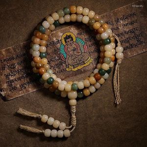 Strand Original Ecology Duobao Natural Yin Leather Root Buddha Beads 108 Men's And Women's Hand-Woven Bracelet