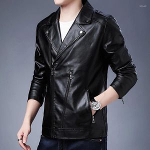 Jaquetas Masculinas Jaqueta Primavera Estilo Couro Versão Coreana Slim Thin Motorcycle Roupas