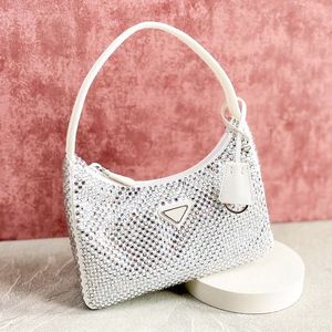 Triangolo di lusso strass cristallo diamante ascellare Borsa firmata per donna moda borsa lucida signora Borsa Hobo mens crossbody ascella pochette pochette borse a tracolla