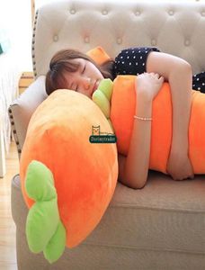 Dorimytrader Big Cuddly Soft Cartoon Carrot Plush Doll Toy Realistic Carrots Pillow Cushion Vegetables Toys 41inch 105cm DY617755812888