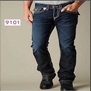 Męskie dżinsy mody-straight-nogawki 18ss Nowe prawdziwe elastyczne męskie odrodzenie rocka Crystal Studs Dżins Designer Trousers