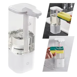 Dispensador de sabão líquido ml automático alimentado por bateria/carregamento usb indução infravermelha à prova d'água para banheiro