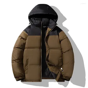 Men's Jackets Wholesale Detachable Hooded Cotton Quilted Coat Fashionable Color Stitching Thickened Winter Warm Jacket