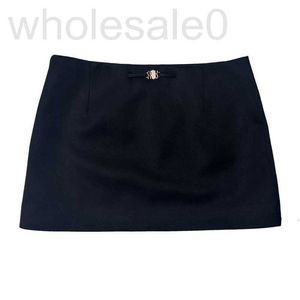 Skirts designer South Oil High Edition MIIU Home Short Skirt 24 Spring Fit Versatile Metal Buckle Letter Low Waist A-line for Women KRGC
