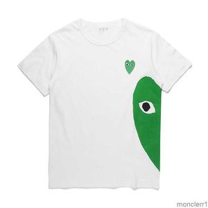 Heyplay Fashion Brand T-shirt a maniche corte in cotone girocollo cuore di pesca uomo e donna lato bianco verde amanti K319