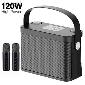 Portabla högtalare 120W High Power Wireless Portable Microphone Bluetooth Speaker Sound Family Party Karaoke Subwoofer Boombox Caixa de SOM YS-219 LDD240318