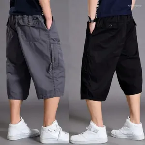 Shorts Summer Oversize Fat Cotton Men Cargo Short Casual Plus Size Cropped Trouser Sport Tactical Baggy Pants Loose 5XL 6XL