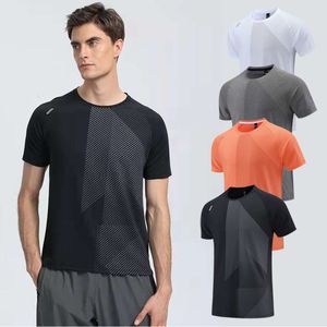 Lu Align Align Lu Manga Limão Correndo Camisetas Curtas Homens 2023 Fiess Imprimir Casual Ginásio Secagem Rápida Esporte Top Musculação Camiseta Treinamento op