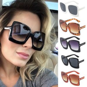 Trendowe okulary przeciwsłoneczne w kształcie litery T Instagram Modne i nowoczesne damskie okulary startowe ulicy ulicy