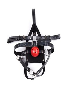 Faux Leather Head Harness Panel Bondage Gag Restraint Mask Mouth Strap Cover New R451506260