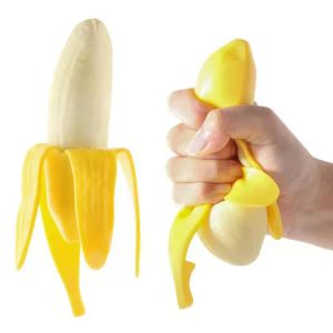 Süße Frucht Squishy Stressbälle Fidget Sensorisches Spielzeug Squeeze Stress Relief Handspielzeug Anti-Angst Banane Dehnbares langsam steigendes Spielzeug