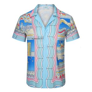 casablanca tshirt High End Drape Silk Flower Travel Leisure Casablanca, camicia a maniche corte ampia da uomo e da donna di nicchia, stile sottile