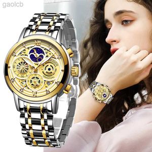 Zegarek na rękę Lige Watch Watch Woman Luksusowa moda Waterproof Wathot Watch for Watch Watches kwarcowy zegar ze stali nierdzewnej prezent Relogio feminino+pudełko 24319