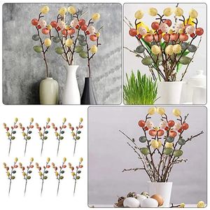 Dekoratif Çiçekler 1 parça Paskalya Yumurta Ağacı Dekorasyon Şubesi DIY String N E8G1 ile Mutlu Parti Malzemeleri